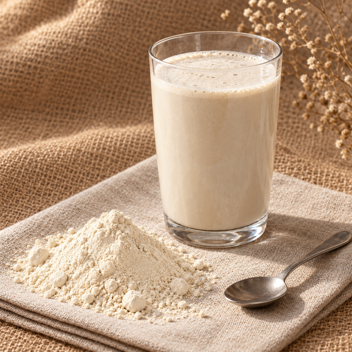 Proteína con creatina, cacao y vitaminas