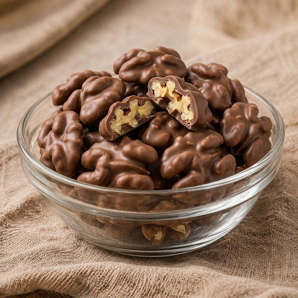 Nuez Bañada en Chocolate