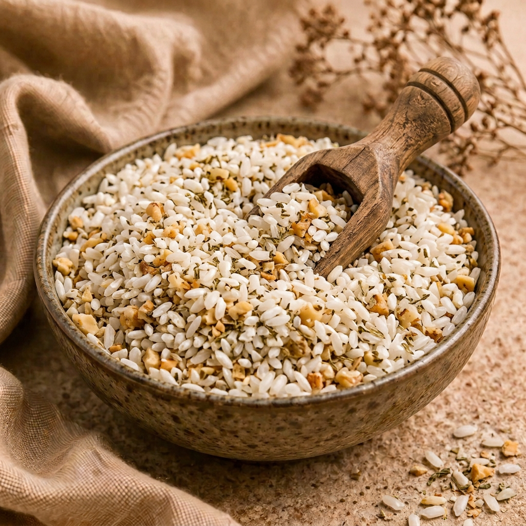 Risotto de Albahaca y Frutos Secos